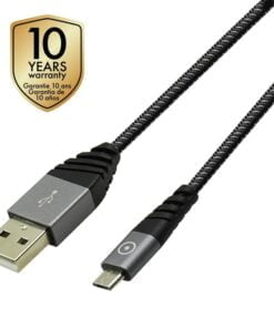 Alternative view of Tiger Ultra Resistant Cable Micro USB 1.2M 2.4A (grey)