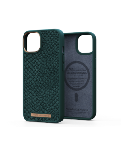 Njord Salm.Leather Magsafe Case iPhone 14 Green