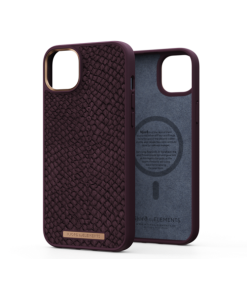 Njord Salm. Leather Magsafe Case iPhone 14 Plus Rust