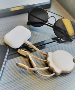 Xoopar Multi USB Cable with Integrated Battery - Octopus Booster 2 in 1 Cable with integrated 1000 mAh Power Bank Gold