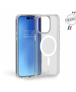 Force Case iPhone 15 Pro Max AIR Made in France certified MagSafe Compatible Reinforced Case Transparent - Lifetime Warranty