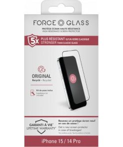 Alternative view of Force Glass iPhone 15 / Iphone 14 Pro 2.5D Original Screen protector - Lifetime Warranty