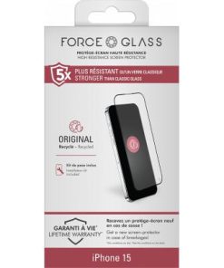 Alternative view of Force Glass iPhone 15 Plus / iPhone 14 Pro Max 2.5D Original Screen protector - Lifetime Warranty
