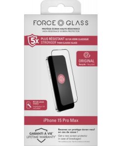 Alternative view of Force Glass iPhone 15 Pro Max 2.5D Original Screen protector - Lifetime Warranty
