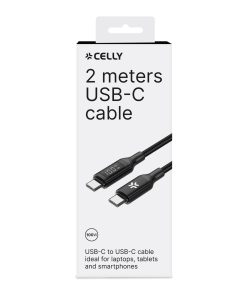 Celly USB-C to USB-C Cable 100W with LED Display [Power delivery]