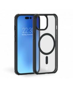 Force Case iPhone 15 MagSafe Compatible AIR FROST reinforced Case Frost Black - Lifetime Warranty
