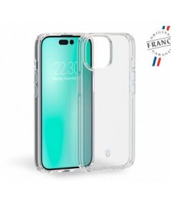 Force Case iPhone 15 Pro FEEL Made in France certified reinforced Case Transparent - Lifetime Warranty