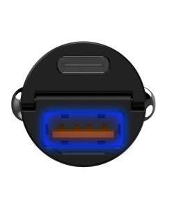 Alternative view of Celly - CCMINIUSBUSBC - 30W USB-A/USB-C Mini Car Charger