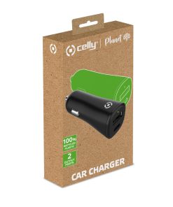 Alternative view of Celly - GRSCCUSBUSBC - 32W USB-A/USB-C Car Charger