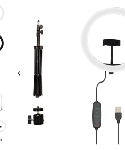 KSIX Light Ring, Adjustable 1,60 m tripod, 3 temperatures, 10 light intensities, 1.000 lumens
