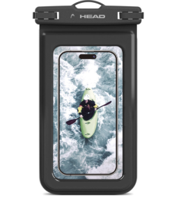 HEAD Waterproof Floating Pouch, IPX8 floating waterproof case, mobile up to 6.8 inches, universal, black & white