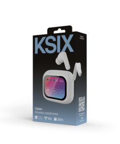 Alternative view of KSIX Vision Wireless Headphones, 2.01‘’ TFT display, ANC, Aut. 6+20 h, Touch control, Call, Voice assistance, White