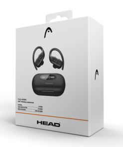 Alternative view of HEAD Flex Hooks Wireless Headphones, Battery Life 8+32 h, Control Button, Calling, Voice Assistant, IPX7, Black