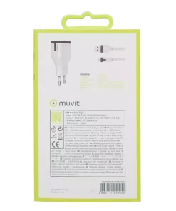 Alternative view of Muvit MUPAK0285 Travel Charger 2USB 2A + Cable Lightning White